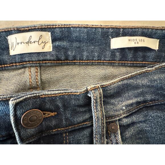 Wonderly Wide Leg Jeans High Rise Stretch Denim Size 8R NWT, Boho, Y2K Revival - Picture 6 of 9